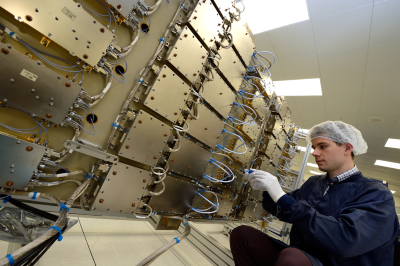 SAR Antenna Electronics being assembled at Airbus, Portsmouth