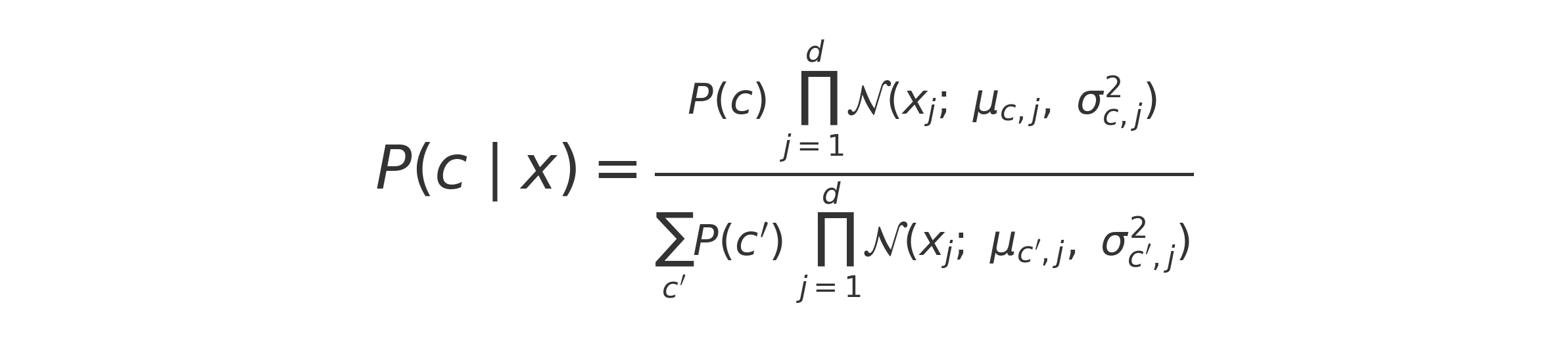 Normalized Naive Bayes posterior