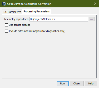 Geometric Correction Parameters