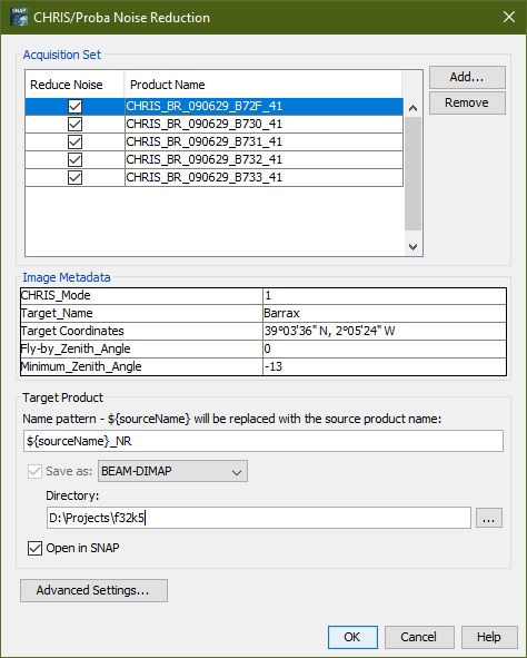 Noise Reduction Dialog